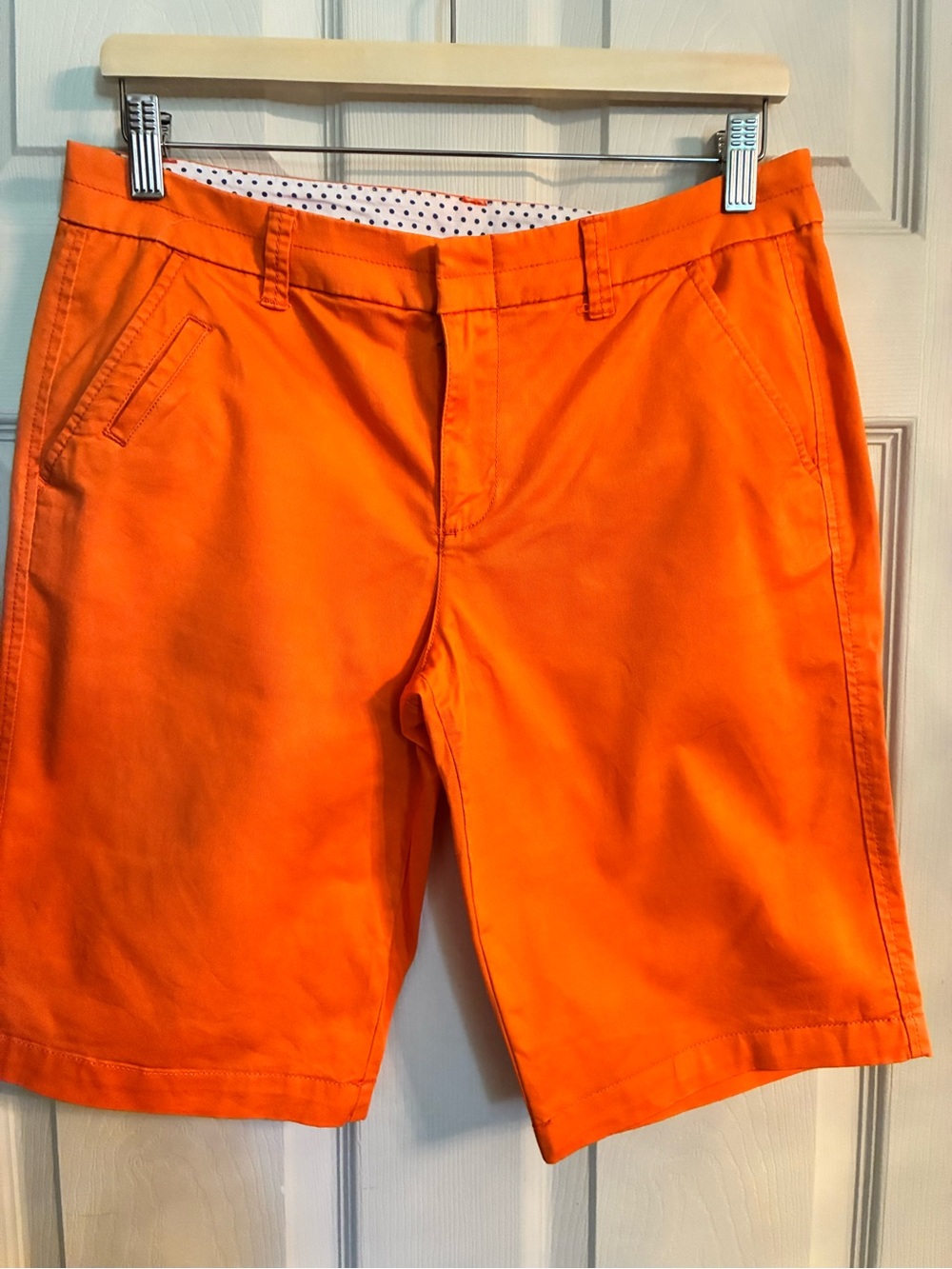 jcpenney Women's Flat Front Chino Shorts in Bright Orange